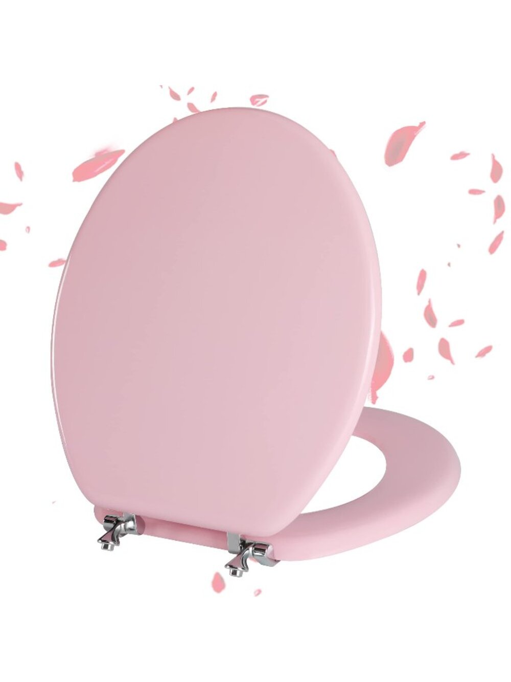 Angol Shiold Wood Toilet Seat - Round, Pink